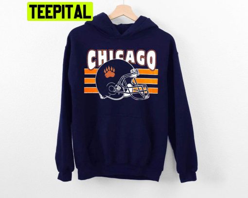 Chicago Football Helmet Vintage American Football Trending Unisex Sweatshirt