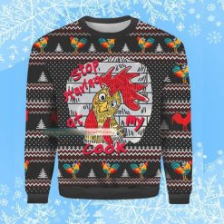 Chicken Stop Staring At My Cook Ugly Christmas Sweater