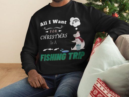 Christmas Fishing Funny Holiday Sweatshirt