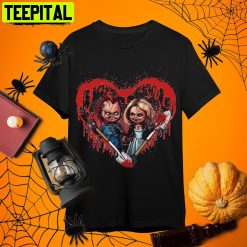 Chucky And Tiffany Art Childs Play Chucky Retro Art Unisex T-Shirt