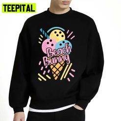 Colored Design Beach Bunny Ice Cream Unisex Sweatshirt