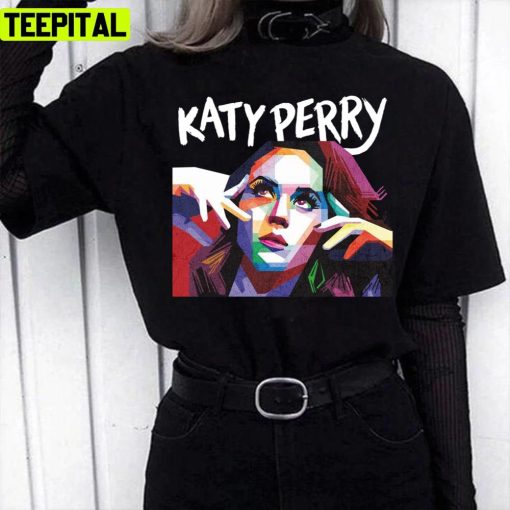 Colorful Digital Art Katy Perry Unisex T-Shirt