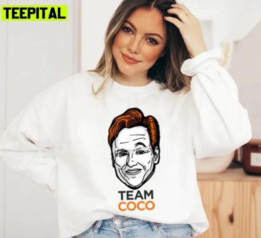 Comedian Art Conan O’brien Team Coco Smiles & Eyebrows Unisex Sweatshirt