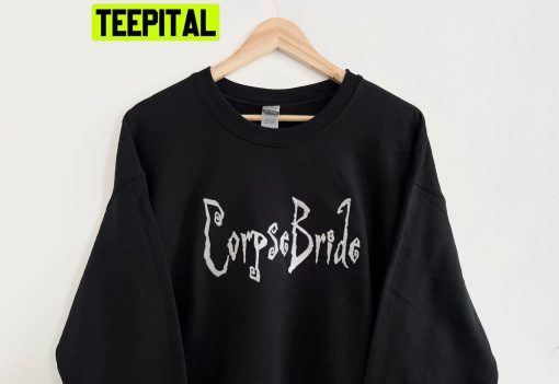 Corpse Bride Black Embroidered Halloween Spooky Season Trending Unisex Sweatshirt