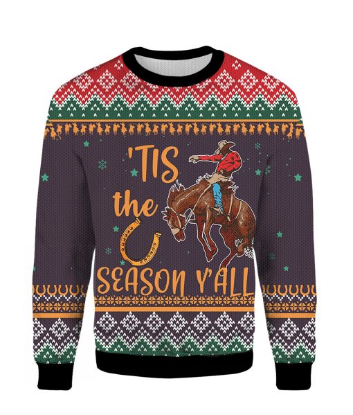 Cowboy Tis The Season Yall Christmas 2022 Gift 3D Sweater