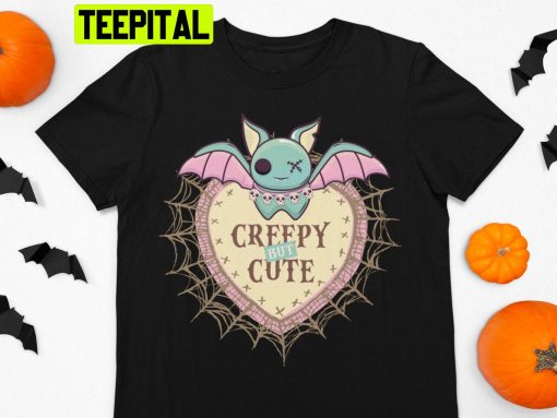 Creepy But Cute Halloween Bat Spider Trending Unisex Shirt