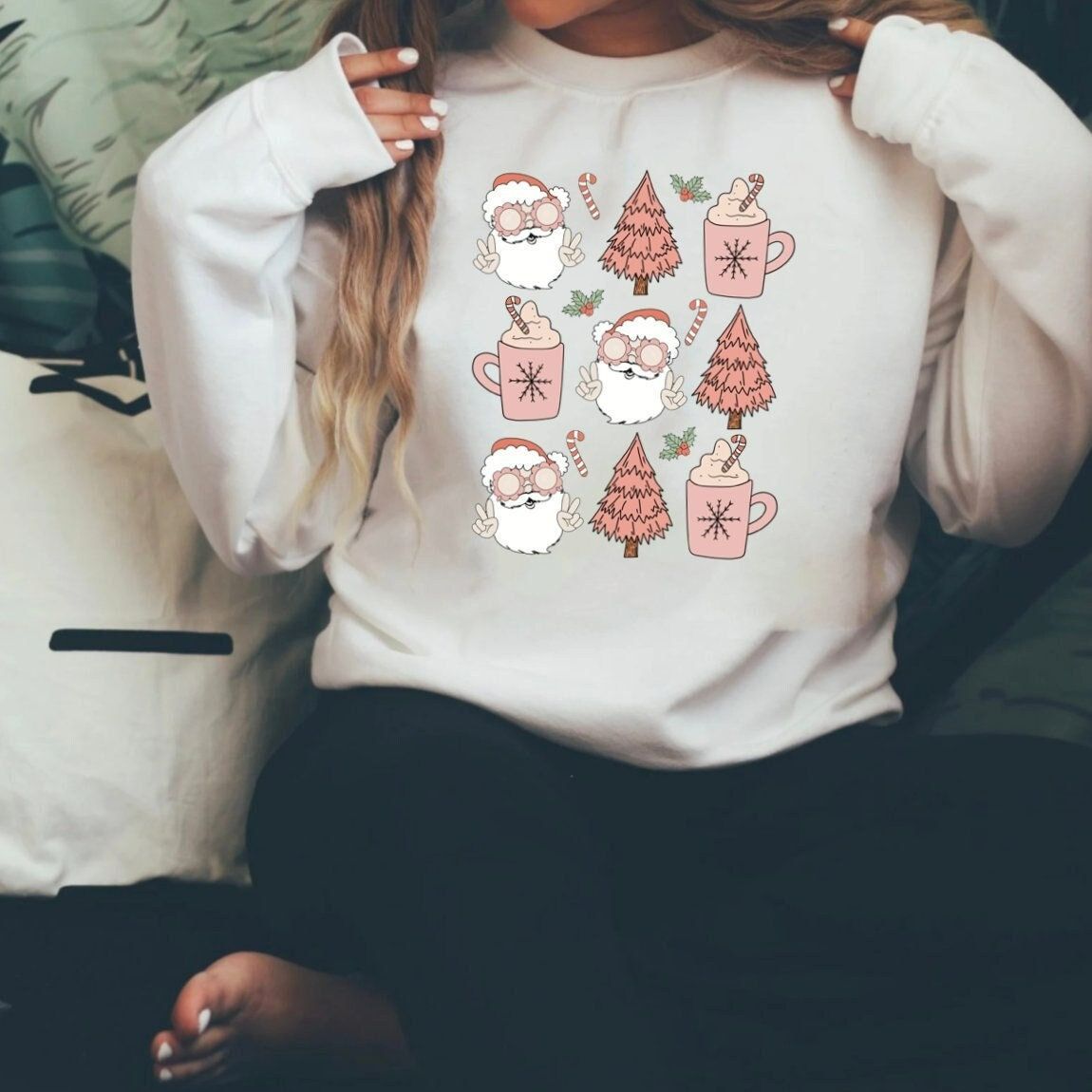 Cute Christmas Santa Crewneck Sweatshirt