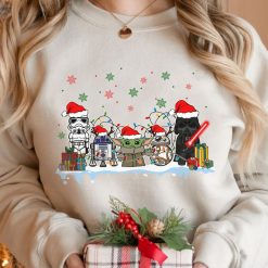 Cute Darth Vader Stormtrooper Christmas Light Sweatshirt