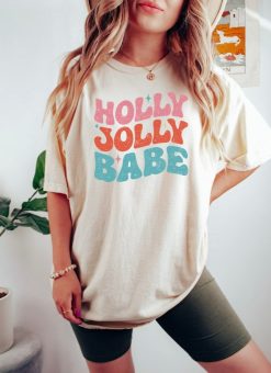 Cute Retro Christmas Holly Solly Babe Shirt