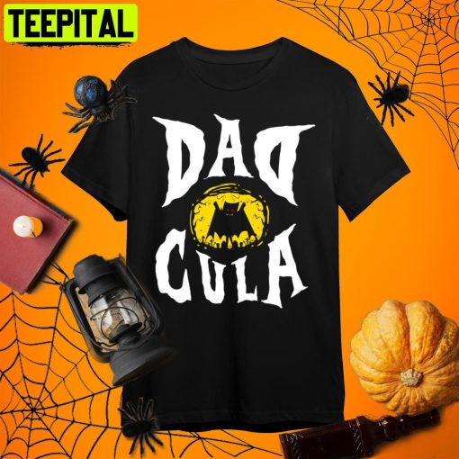 Dad Cula Halloween Single Dad Retro Art Unisex T-Shirt