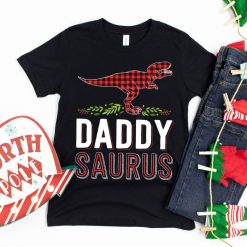 Daddy Saurus Christmas T-Shirt