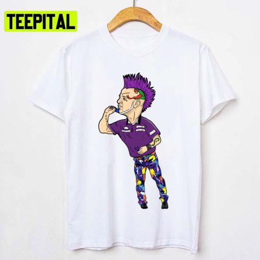 Darts Player Peter Wright Cartoon Drawing Unisex T-Shirt