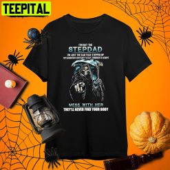 Death Rider Skeleton They Will Never Find Your Body Halloween Stepdad Retro Art Unisex T-Shirt