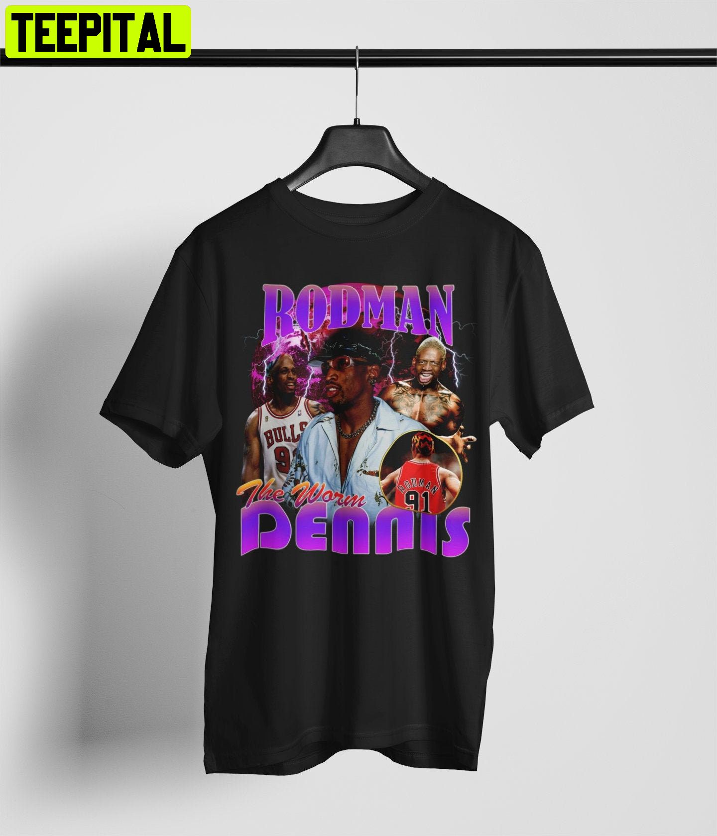 Dennis Rodman Nba Vintage Inspired 90s Rap Unisex T-Shirt