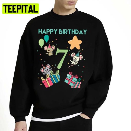 Design For Kid 7th Birthday Active Unisex Sweatshirt