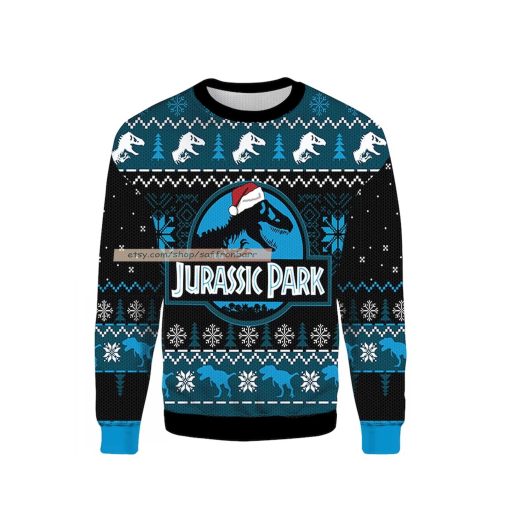 Dinosaur Jurassic Park Ugly 3D Christmas Sweater