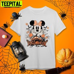 Disney Characters Minnie Mouse Halloween Retro Art Unisex T-Shirt