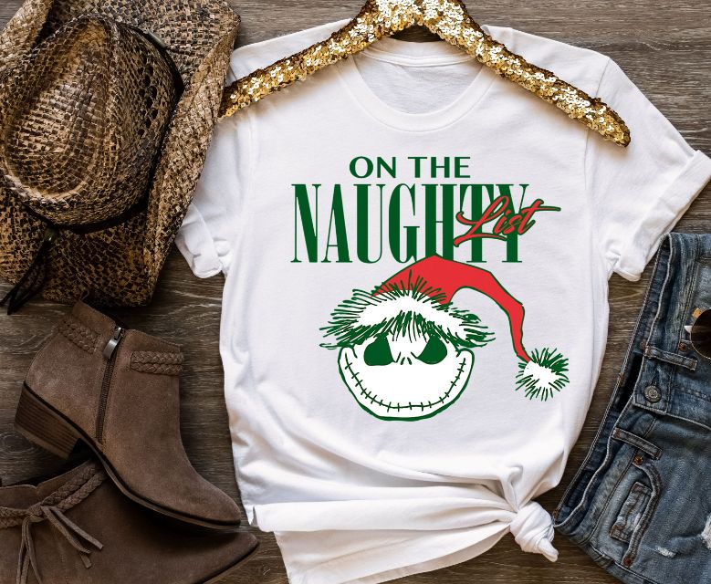 Disney Jack Skellington The Naughty List Holiday Christmas T-Shirt