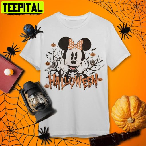 Disney Matching Minnie Mouse Halloween Retro Art Unisex T-Shirt