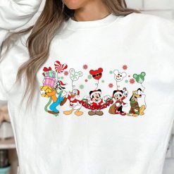 Disney Mickey and Friends Balloon Christmas Sweatshirt