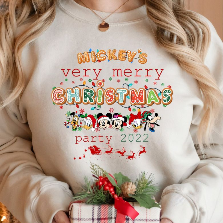 Disney Mickey and Friends Christmas Lights Sweatshirt