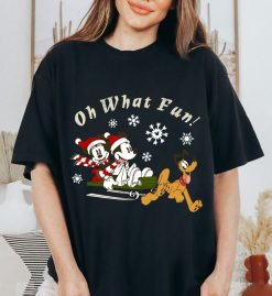 Disney Mickey And Friends Christmas Oh What Fun Shirt