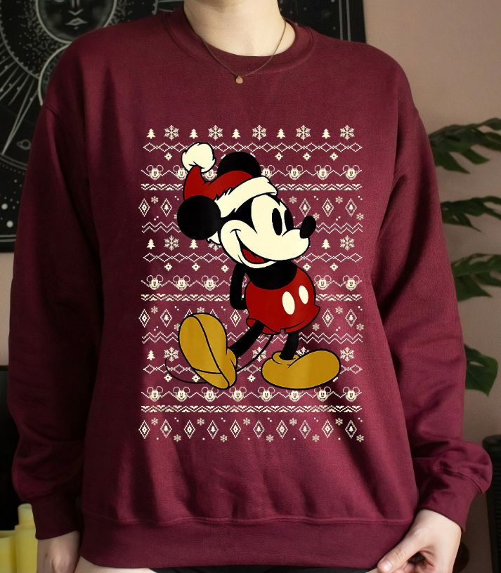 Disney Mickey Mouse Classic Pose Ugly Christmas Sweatshirt