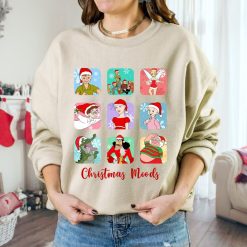 Disney Peter Pan Tinker Bell Characters Christmas Moods Sweatshirt