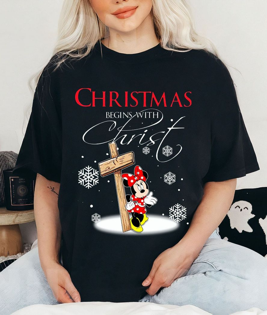 Disney Santa Minnie Mouse Christmas T-Shirt