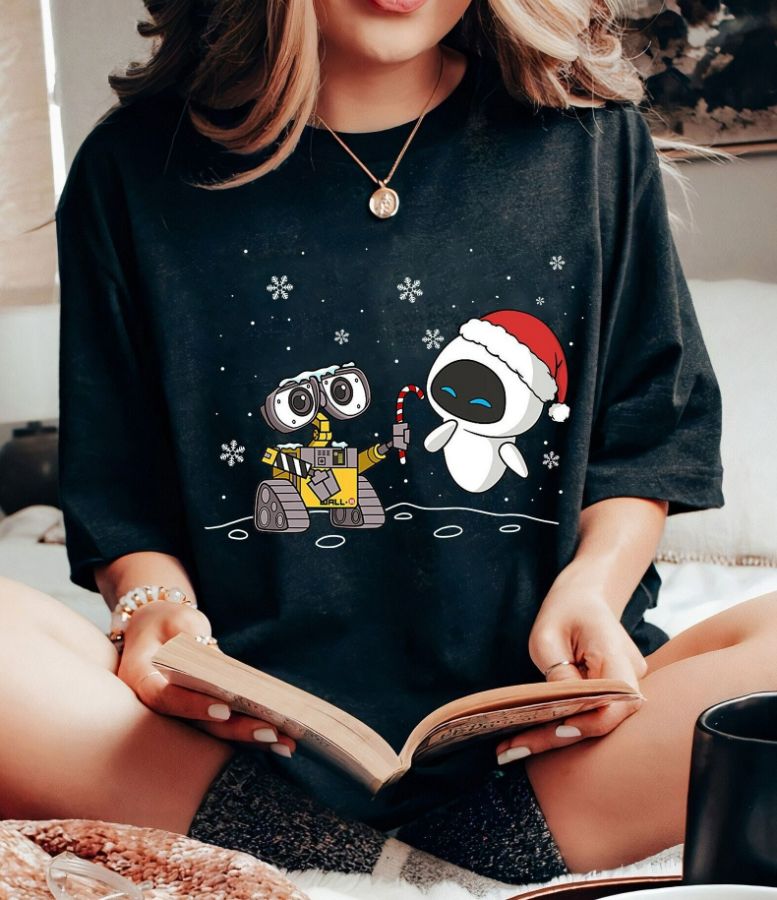 Disney Wall-E and Eve Christmas Holidays T-Shirt