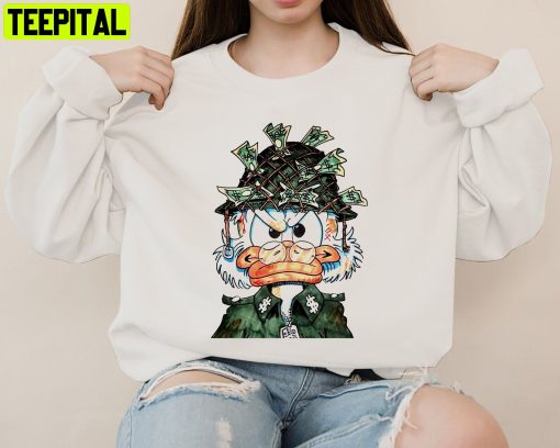 Dollar Duck Scrooge Mcduck Funny Holiday Disney Sweatshirt