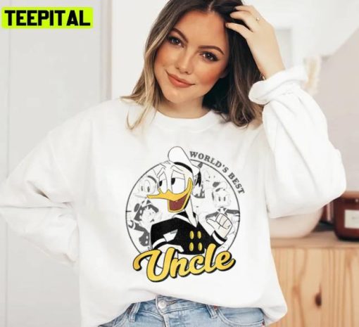 Donald Duck Best Uncle Circle Portrait Unisex Sweatshirt