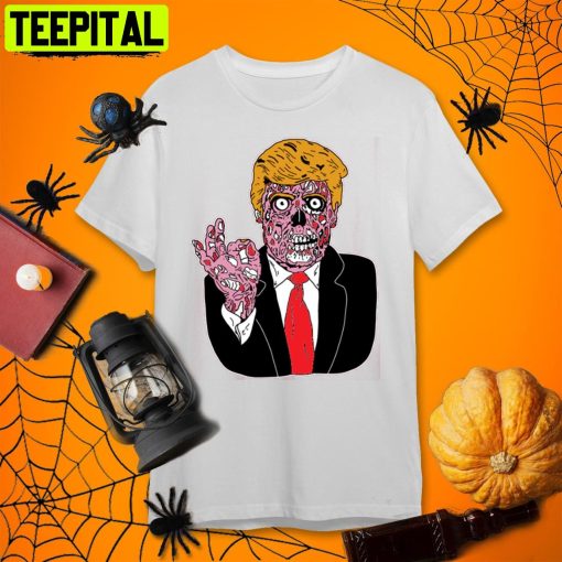 Donald Trump Halloween Zombie Funny Retro Art Unisex T-Shirt