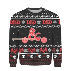 Dungeon And Dragons DnD Christmas 2022 Ugly 3D Sweater