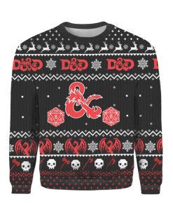 Dungeon And Dragons DnD Christmas 2022 ugly 3D Sweater