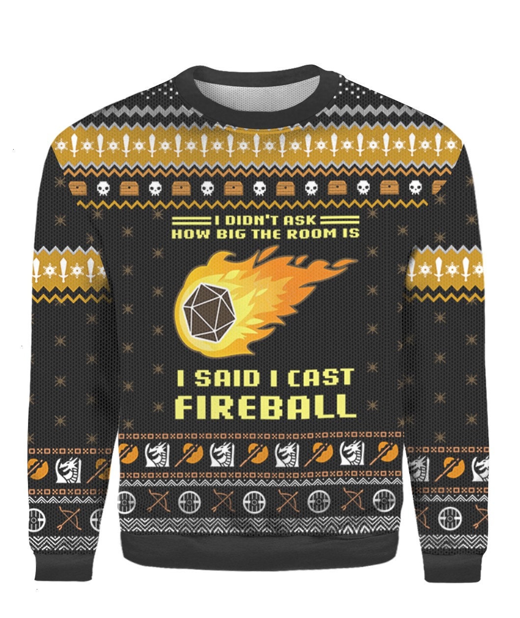 Venger Dungeons and Dragons Game 3D Printed Ugly Christmas Sweatshirt