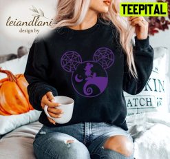 Ears Scene Spider Web Minnie Mouse As A Devil Mickey Mouse Halloween Sweatshirt