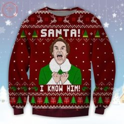 ELF Santa I Know Him Ugly Christmas Sweater