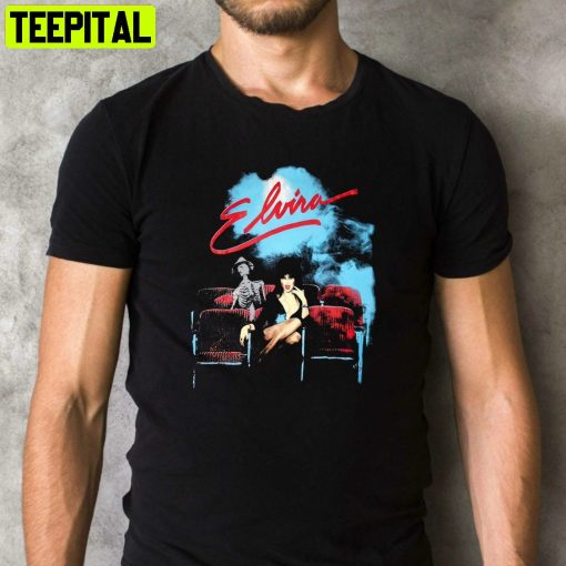 Elvira Mistress Of The Dark 1985 Scary Movie Retro Design T-Shirt