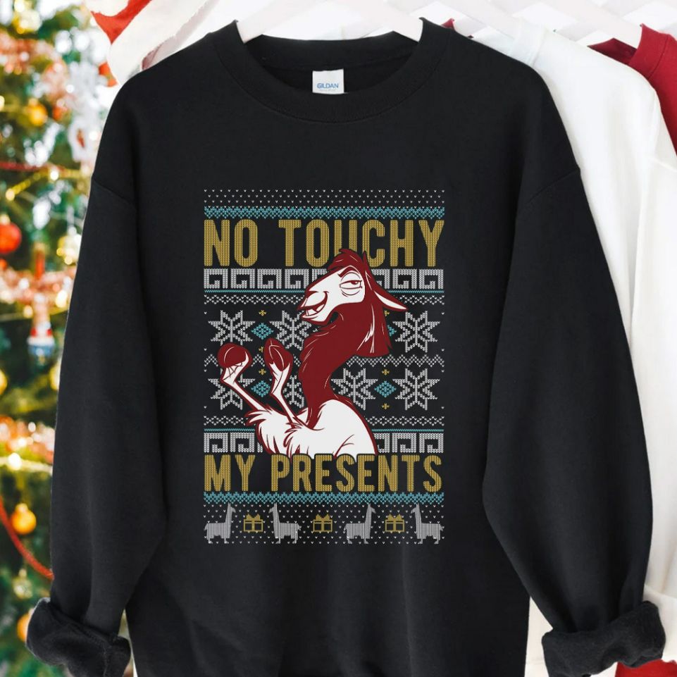 Emperor's New Groove Kuzco No Touchy Ugly Christmas Sweatshirt