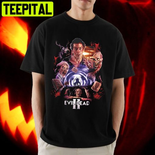 Evil Dead 2 Kiss Your Nerves Good-Bye Halloween Horror Trending Unisex T-Shirt