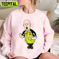 Famous Dart Player Cartoon Drawing Michael Van Gerwen Unisex Sweatshirt