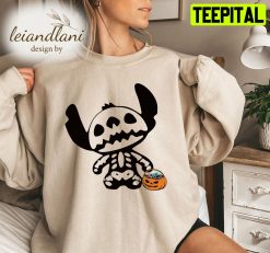 Fanart Disney Character Trick Or Treat Stitch Halloween Sweatshirt