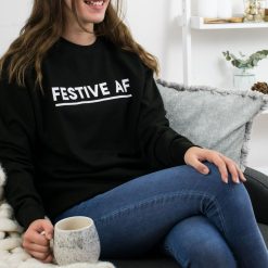 Festive AF Unisex Christmas Sweatshirt