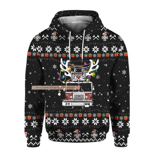 Firefighter Christmas Gift 3D Sweater