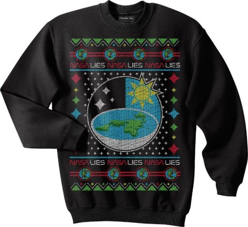 Flat Earth Christmas Sweater