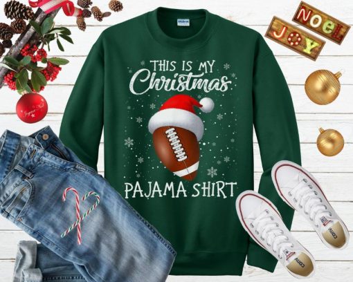 Football Santa Hat Ugly Christmas Sweater