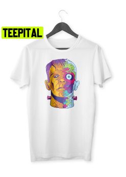 Frankenstein Organic Pop Art Happy Halloween Trending Unisex Shirt