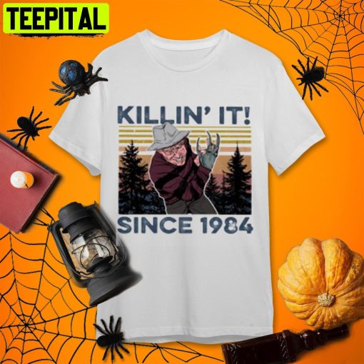 Freddy Krueger Killin It Since 1978 Mountain Freddy Krueger Halloween Retro Art Unisex T-Shirt