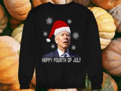 Funny Anti Joe Biden Happy 4th Of July Merry Christmas Sweatshirt